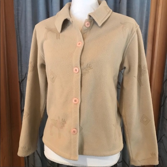 True Grit Xs laser cut fleece cream